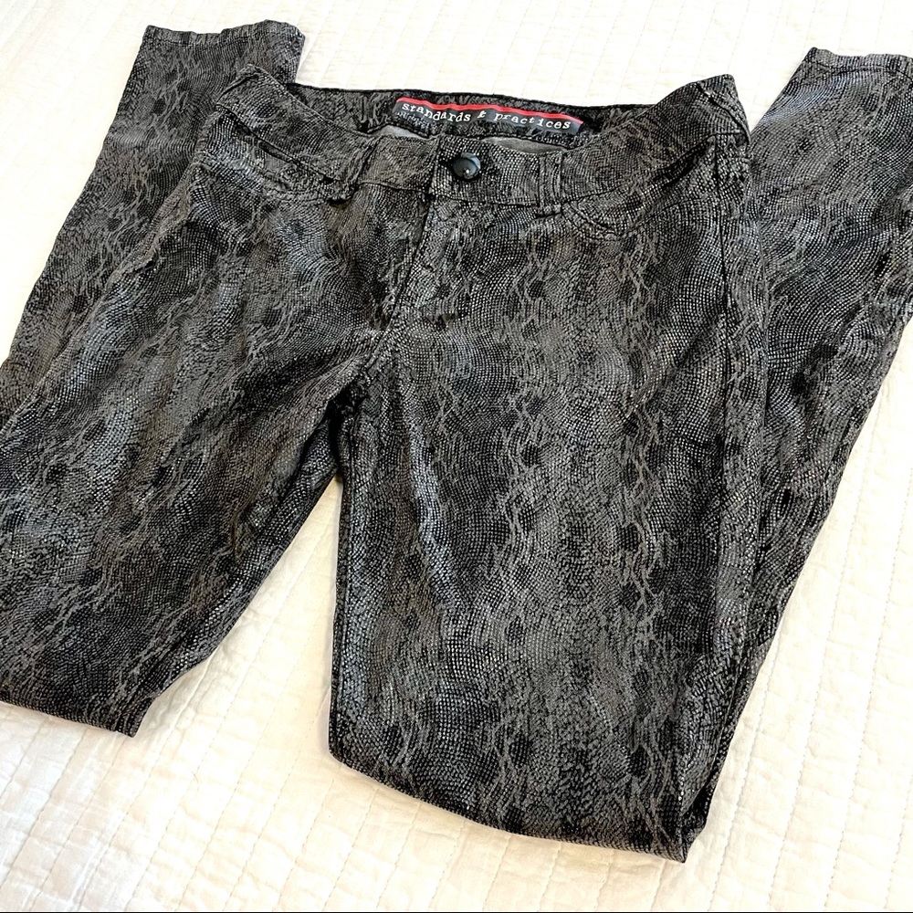 Standards And Practices Snakeskin Print Jeans - image 5